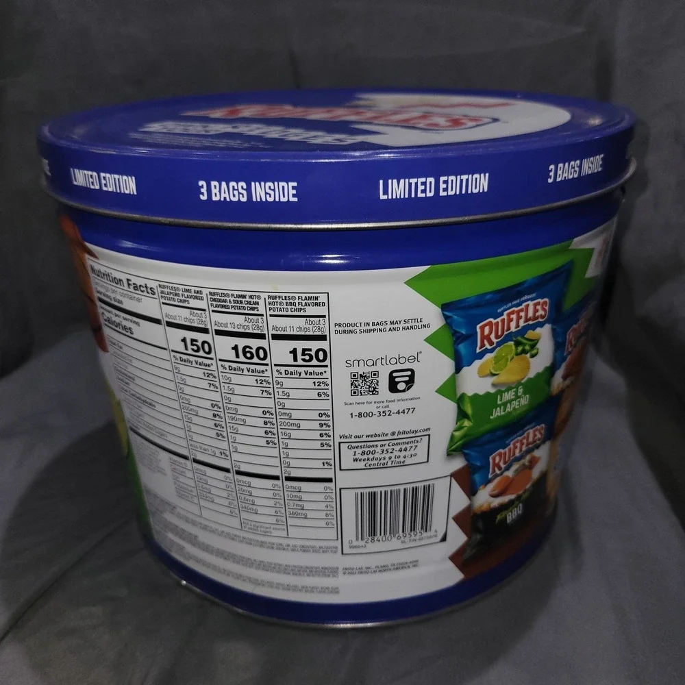 Ruffles Potato Chips Limited Edition NBA Lebron James Tin